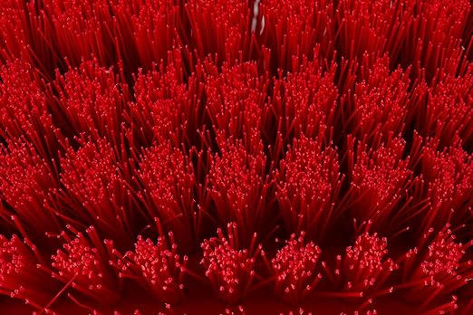 SPARTA Omni Sweep Plastic Push Broom Head, Heavy Duty, Industrial Broom With Color Code System For Outdoor, Indoor, Garage, Concrete, Patio, Kitchen, Bathroom, 18 Inches, Red