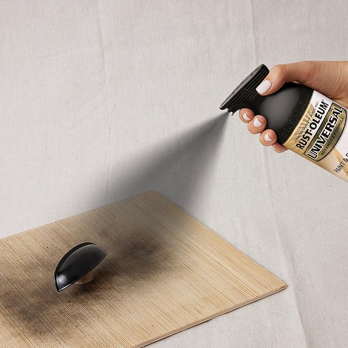 Rust-Oleum 245196-6PK Universal All Surface Spray Paint, 12 oz, Gloss Black, 6 Pack