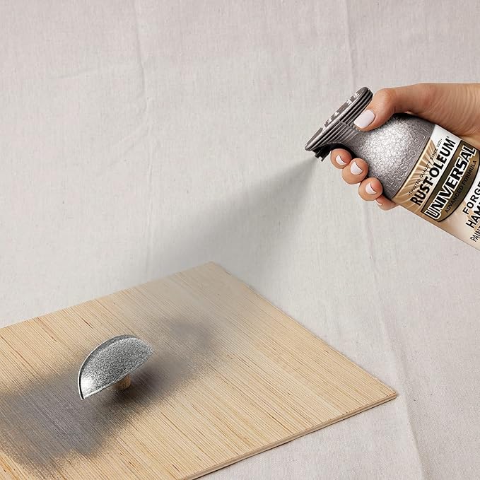 Rust-Oleum 271481-6PK Universal All Surface Forged Hammered Spray Paint, 12 oz, Antique Pewter, 6 Pack