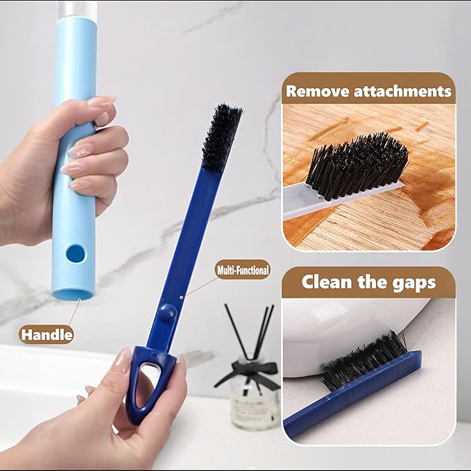 Multi-Functional Glass Scraper & Sprayer 3-in-1 Window Cleaning Tools Kit, Home Window Squeegee, Mirror and Bathroom Cleaning Brush, Gray Super Fiber Cloth