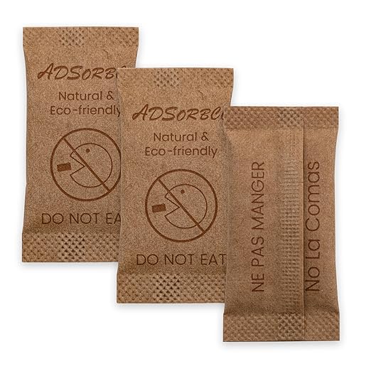 ADSorbco 2g x 100 Pack Bentonite Clay Desiccant Packs– Food Grade Moisture Absorbers for Pet Food, Tea, Dry Grains, Spices, Storage Bins – Silica Gel Packets Alternative, Desiccant Packs for Storage