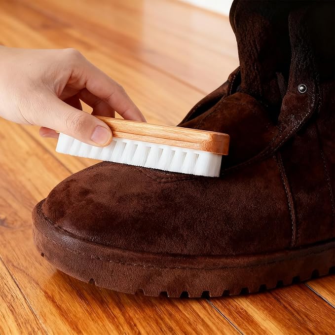 Suede Eraser & Brush for Shoes, Magic Rubber Shoe Brush Cleaner for Suede Shoe,Bags,Jacket Care (2PC)