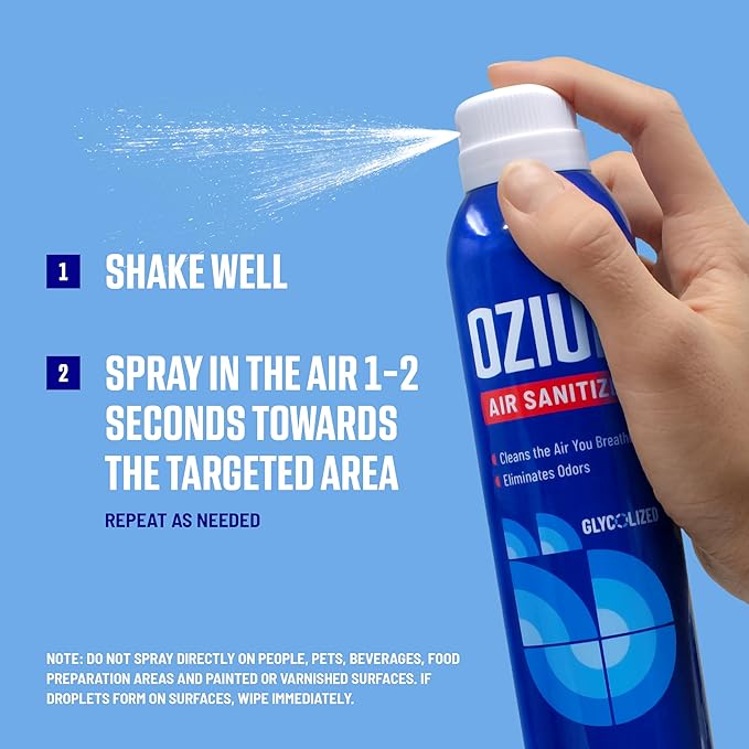 Ozium 8 Oz. Air Sanitizer & Odor Eliminator for Homes, Cars, Offices and More, Country Fresh, Pack of 1