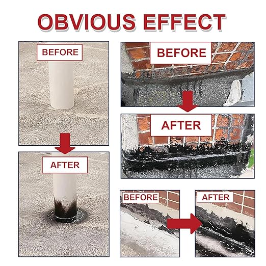 Liquid Sealer – Roof Coating, Waterproof Agent | Liquid Gap Filler for Tile Gutter Concrete Bathroom Wall Leak Protection Outdoor Floor Crack Repair Long-Lasting Seal Exterior Interior Fix