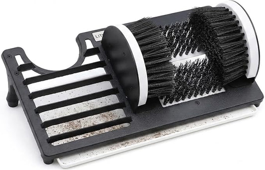 Heavy Duty Boot Scraper Brush with Removable Tray - Adjustable Extra Wide Shoe Scrubber for Indoor & Outdoor - Mud, Dirt & Snow Cleaner for Garage, Garden & Farm