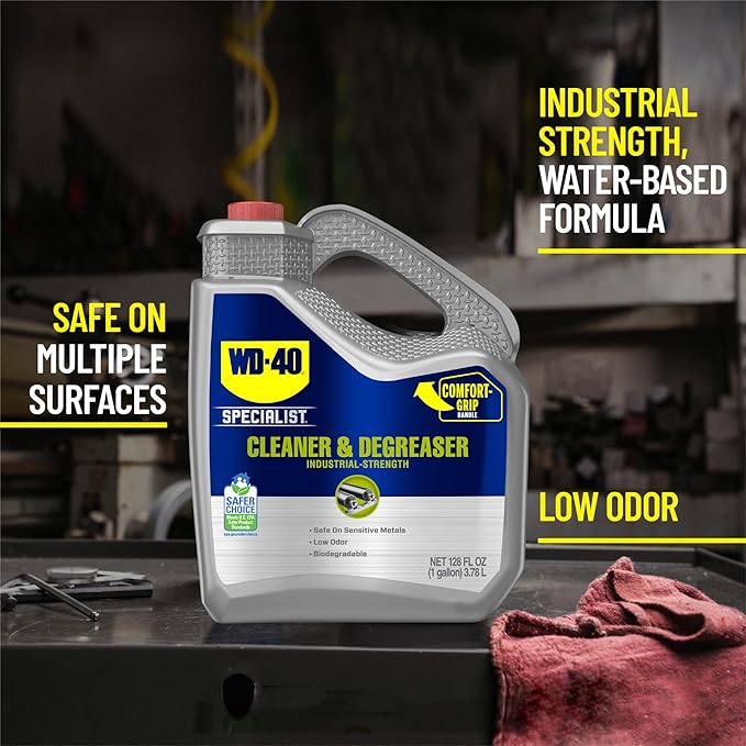 WD-40 Specialist Cleaner & Degreaser, Multi-Surface Cleaning Solution, One Gallon, 4-Pack