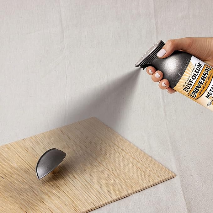 Rust-Oleum 271474-6PK Universal All Surface Metallic Spray Paint, 11 oz, Flat Antique Nickel, 6 Pack