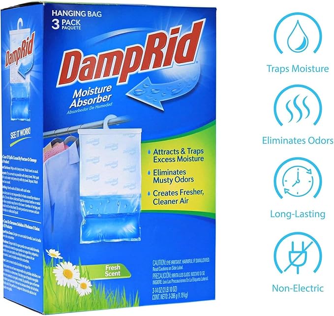 Damprid, Moisture Absorber Absorbedor De Humedad, 15.4 Ounce, 3 Count
