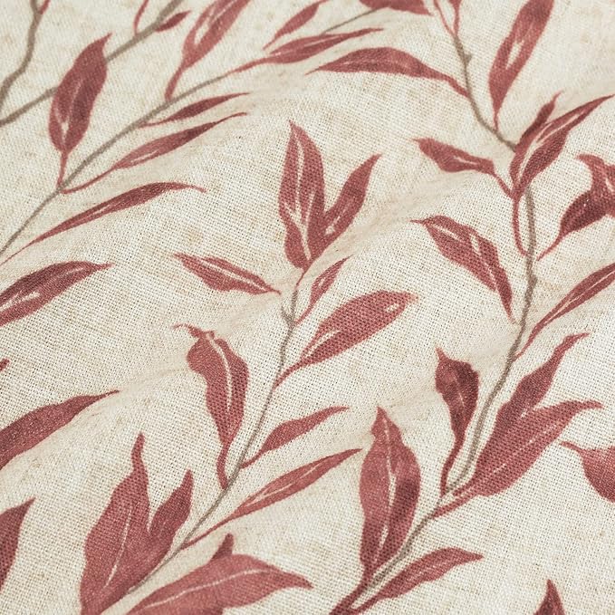 VOGOL Red Sliding Glass Door Curtain, Rustic Style Curtains for Door Window with Rod Pocket at Top and Bottom, 1 Panels Decorative Drapery for Closet, 25x72 Inches