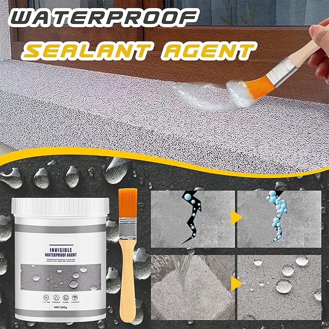 Instarepair Waterproof Anti-Leakage Agent, Waterproof Agent Toilet Anti-Leak Spray Glue Germplasm, Bathroom Waterproof Coating Leak Repair For Wall Roof Roofing (300g)