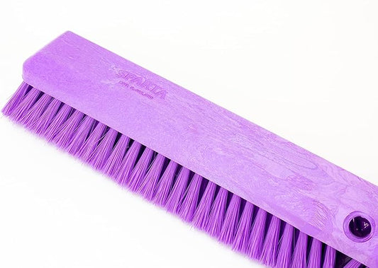 SPARTA 41891EC68 Omni Sweep Plastic Push Broom Head, Heavy Duty, Industrial Broom With Color Code System For Outdoor, Indoor, Garage, Concrete, Patio, Kitchen, Bathroom, 24 Inches, Purple