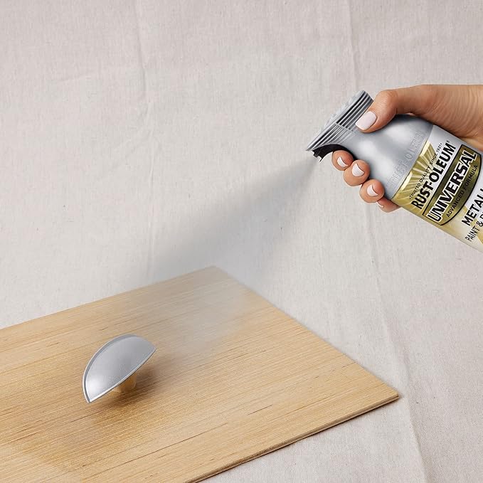Rust-Oleum 245220-6PK Universal All Surface Metallic Spray Paint, 11 oz, Titanium Silver, 6 Pack