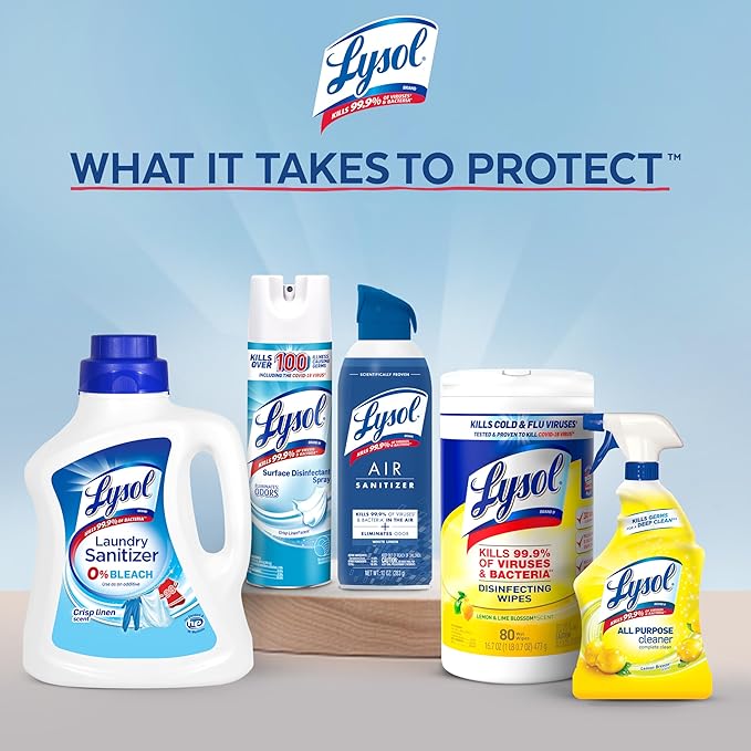 Lysol Air Sanitizer Spray with Bacterial Odor Eliminator for Home & Office, Sanitizing Air Spray, Air Freshener Alternative, Cotton Blossom Scent, 10 oz (Pack of 3)