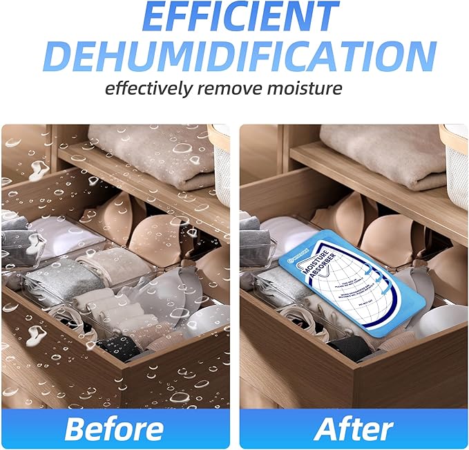 Wisesorb 25 Gram Moisture Absorbers, 20 Packs Dehumidifier Bags for Bathrooms, Basements, Rvs, Humidity Packets for Closet