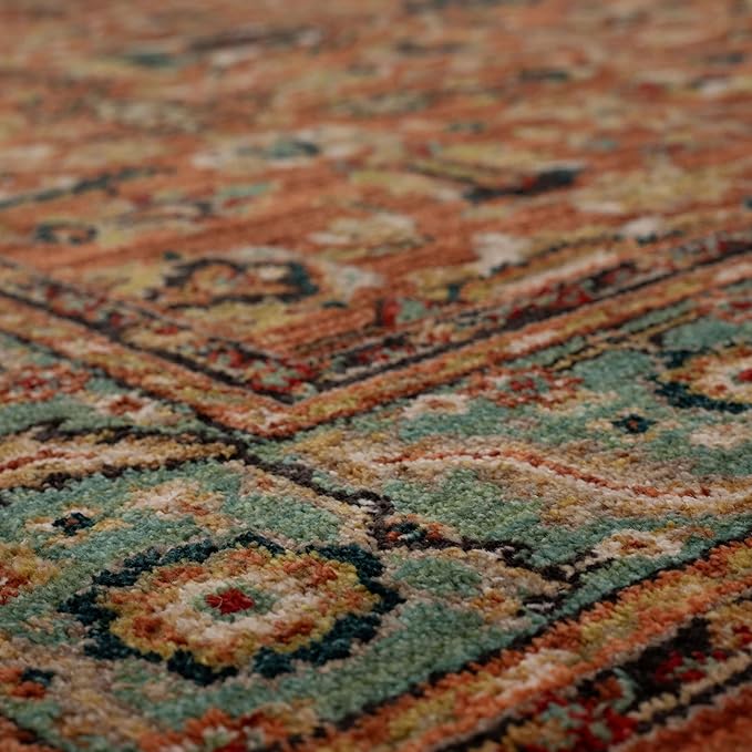 Mohawk Home Celine Traditional Ornamental Clay 8' X 10' Area Rug Perfect for Living Room, Dining Room, Office, Kitchen, Entryway, Hallway