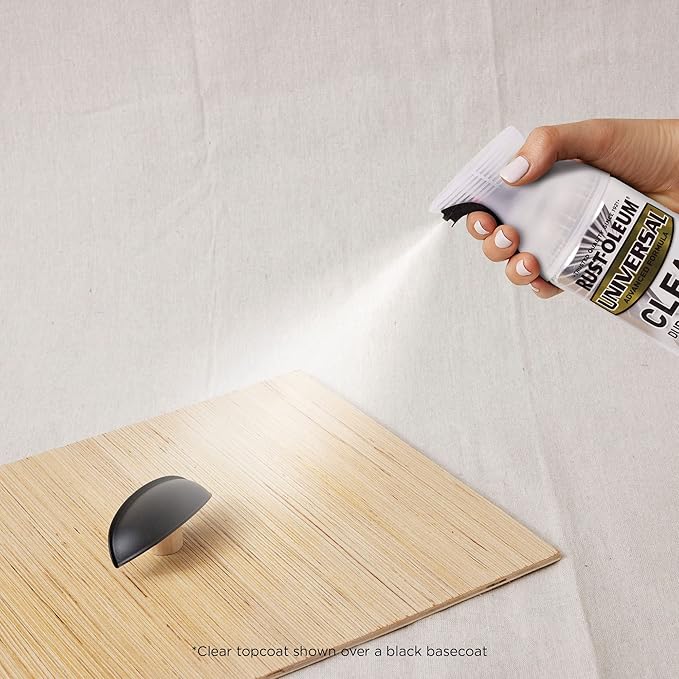 Rust-Oleum 302151 Universal All Surface Clear Topcoat Spray, 11 oz, Dead Flat Clear (Pack of 4)