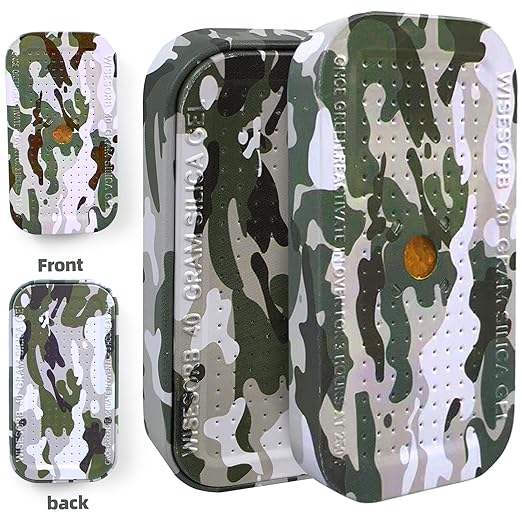 Wisesorb 40 Gram Gun Safe Dehumidifier Camouflage, Rechargeable Desiccant Canister Dehumidifier Bags, Reusable Silica Gel Packets Moisture Absorbers for Car, Bathroom, Basement [4PACK]