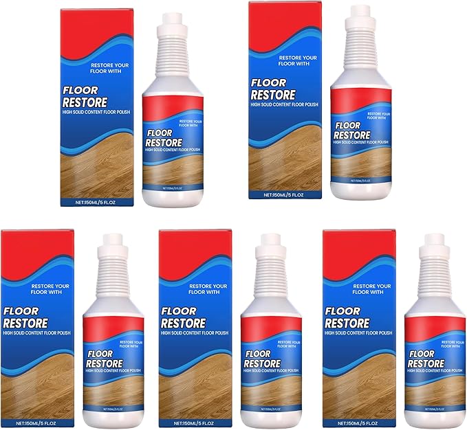 RAINPOT Floor Restore Cleaner 2026 | Floor Restorer & Polish for Tile | Shine Wood, Laminate, Vinyl, Bamboo | Small Scratches Flooring Protection Agent (5 PCS)