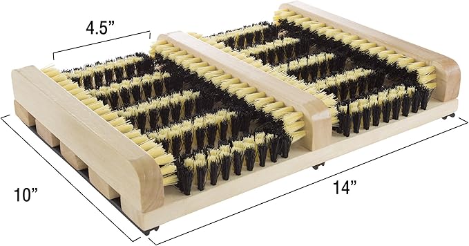 Boot and Shoe Cleaner Scrubber Brush Scraper Mat for Home Entryways, Mud Room, and Garages By Stalwart (Doormats for Removing Dirt, Mud, and Grass)