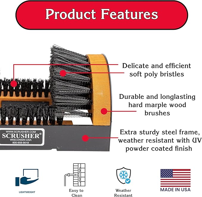 Shoe/Boot Brush & Scrubber - The Original Scrusher Boot & Shoe Cleaner, Weather Resistant Boot Scrubber