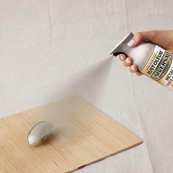 Rust-Oleum 249130-6PK Universal All Surface Metallic Spray Paint, 11 oz, Satin Nickel, 6 Pack