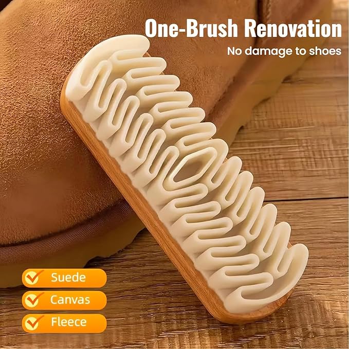 2 Pack Rubber Shoe Brush, Suede Shoe Cleaner for Shoes, Magic Rubber Shoe Brush for Cleaning, Shoes, Bags, Jacket, Purse, Sofa with Wooden Handle, Stain Eraser (2 Pcs)