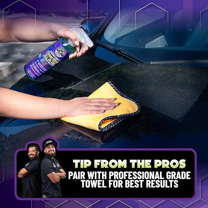 Chemical Guys Raging Rhino Waterless Car Wash And Quick Detailer Spray, No Rinse Exterior Cleaner For Paint, Glass, Wheels, Plastic, And Chrome, Spray And Wipe Shine, 128 Fl Oz