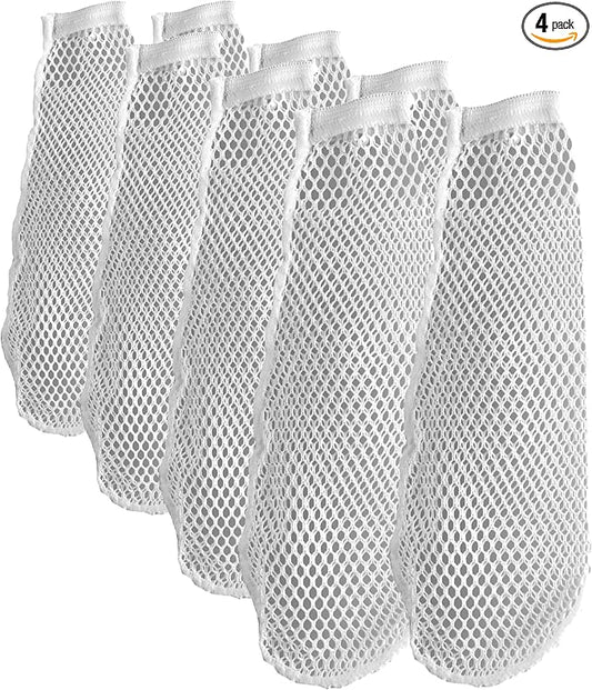 PlumbCraft Nylon Lint Trap for Hose Ends - Washing Machine Drain Systems, Laundry Hair Catcher Alternative to Aluminum Fixture, Nylon Lint Catcher for Washing Machine Drain Hose (Pack of 4)