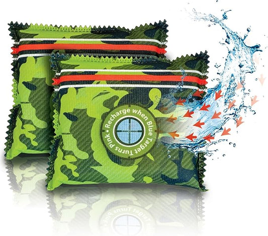 Zarpax Gun Safe Dehumidifier Camouflage - Rechargeable Desiccant Dehumidifier Bags - Reusable & Absorbs Moisture & Humidity - 2x Pack
