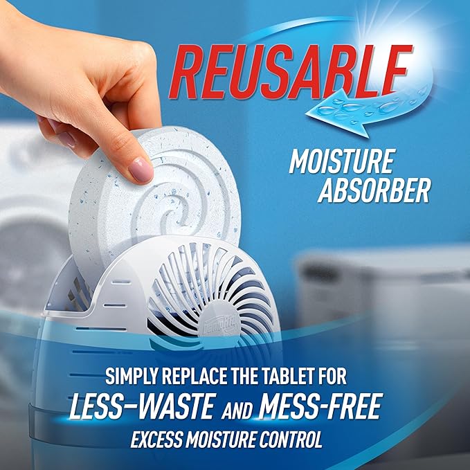 DampRid Moisture Absorber Drop-In Tablet Refill Pack, Fresh Scent, 15.8 oz., 8 Pack, Attract and Trap Excess Moisture and Eliminate Musty Odors for Cleaner, Fresher Air