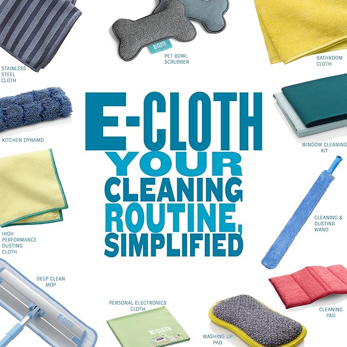 E-Cloth Granite & Stone Cleaning Kit, Premium Microfiber Cleaning Cloth, Ideal Cleaner and Polish for Granite, Marble and Other Stone Countertops, 100 Wash Guarantee, 2 Cloth Set