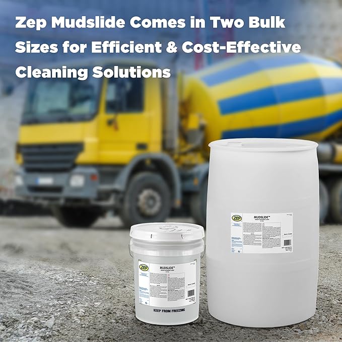 Zep Mudslide Concrete Dissolving Cleaner - 5 Gallon (Each) - 599435 - Remove Build-up and Residues without the use of Corrosive and Irritating Mineral Acids