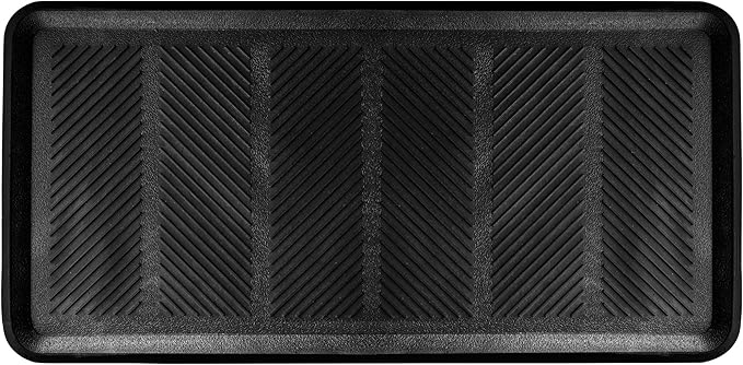 SafetyCare Rubber Shoe & Boot Tray - Multi-Purpose - 32 x 16 Inches - 1 Mat