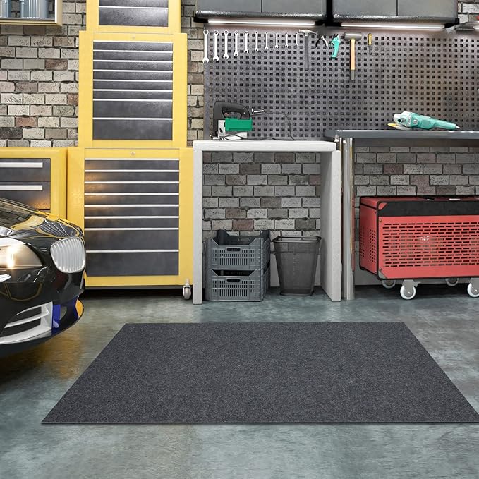 TREETONE Oil Spill Mat, 3 x 6 Ft, Premium Absorbent Oil Pad. Contains Liquids, Protects Garage Floor from Spills, Drips, Splashes and Stains. Washable, Reusable, Waterproof Rubber Parking Mats