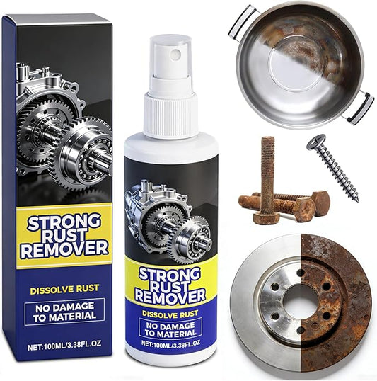 Rust Remover Spray for Metal, Versatile Rust Stain Cleaner for Tools, Cars, Chains & More - Effective Iron Out Solution for All Metal Surfaces