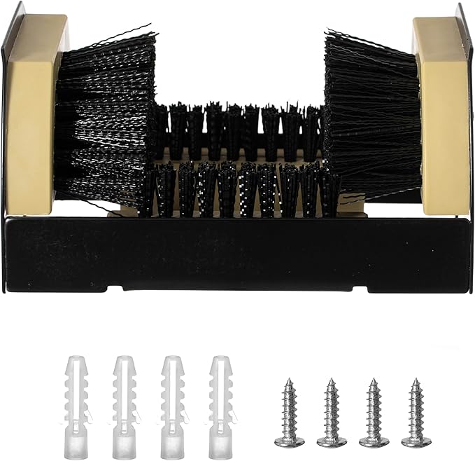 Heavy Duty Classic Outdoor Boot Scraper & Shoe Cleaner Brush with Stiff Bristles Metal Frame Portable or Floor Mounted for Entryways Barns Farms Garages Removes Mud Snow Sand Fits