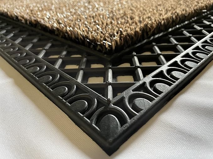 Clean Machine 10376933 French Quarter Astroturf Dirt Trapper Doormat, 22.25" x 35.25", Sandbar Brown