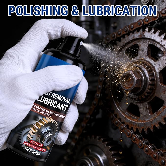 2Pcs Rust Remover Spray for Metal,Multipurpose Rust Stain Remover,Iron Rust Stain Remover,Fast-Acting Oxidation Metal Cleaner for Vehicles,Tools,Chains