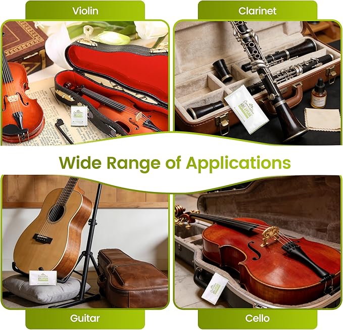 Guitar Humidity Control Packs – 49% RH, 67g(10 pack) Two-Way Moisture Balance for Acoustic & Electric Guitar Case – Long-Lasting Humidity Stabilizer for Wood Instrument Protection