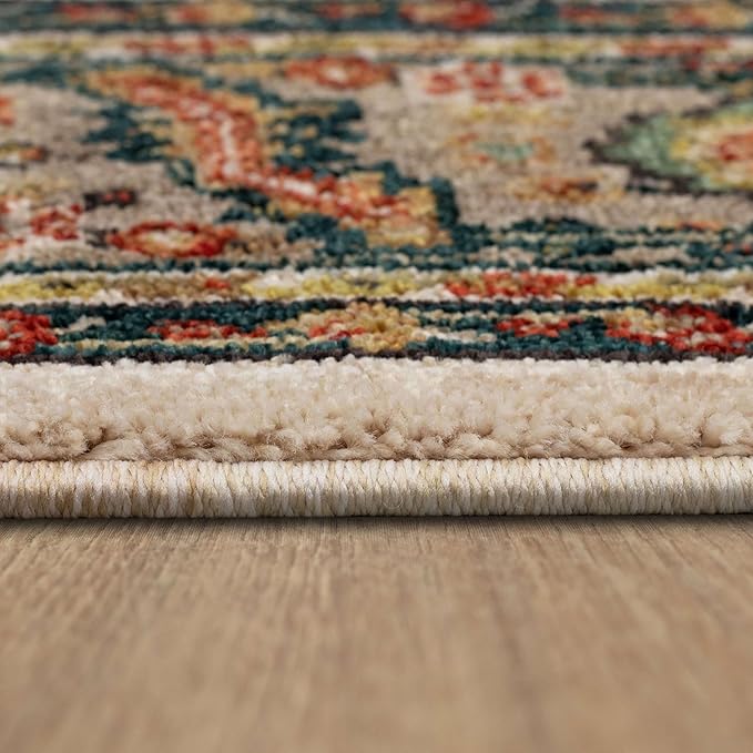 Mohawk Home Celine Traditional Ornamental Off White 8' X 10' Area Rug Perfect for Living Room, Dining Room, Office, Kitchen, Entryway, Hallway