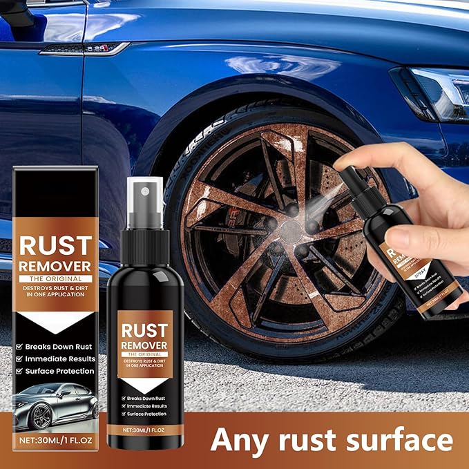 Rust Remover Spray, 2026 Upgrade Rust Remover Spray for Metal, Heavy Duty Metal Cleaner, Multipurpose Rust Stain Remover, Iron Remover Heavy Duty Rust Dissolver for Metal, Tools, Cars (2pcs)