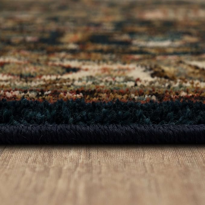 Mohawk Home Celine Traditional Ornamental Royal Blue 8' X 10' Area Rug Perfect for Living Room, Dining Room, Office, Kitchen, Entryway, Hallway