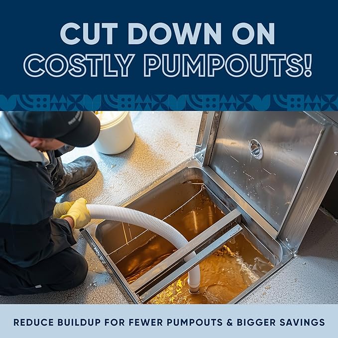 Eco Strong Commercial Grease Trap Treatment | Interceptor Grease Cleaner | Drop In Microbial Block Continually Digests Fats & Eliminate Odors (10 lbs)