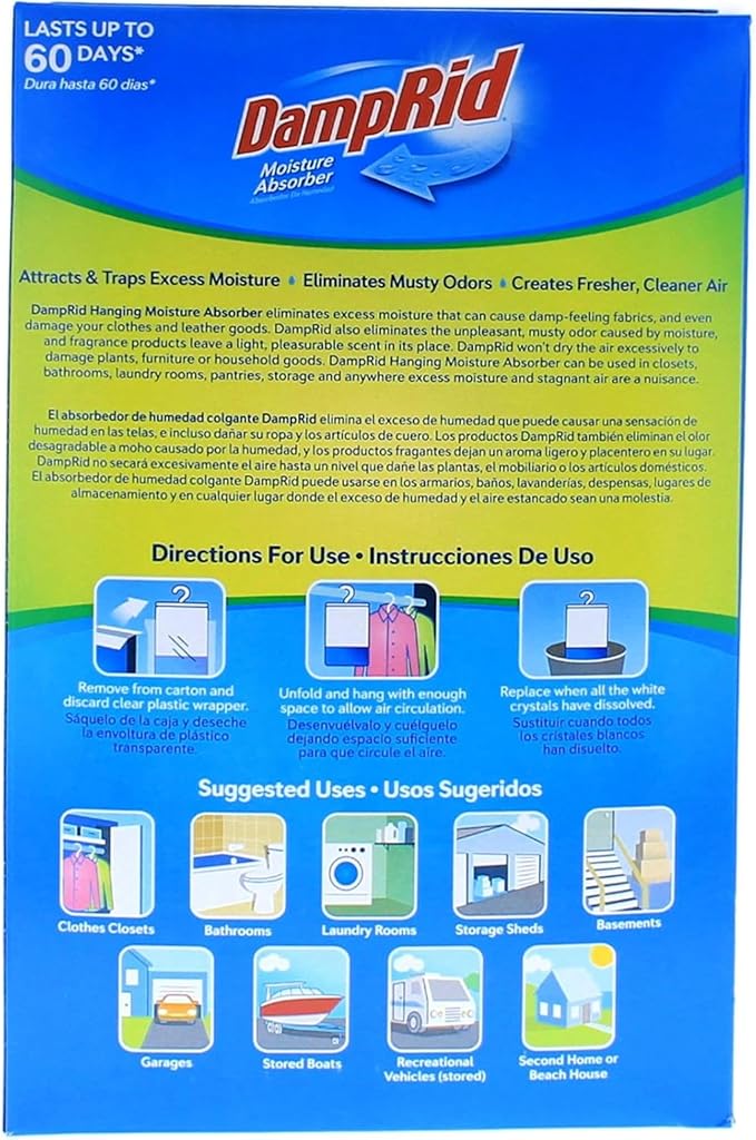 Damprid, Moisture Absorber Absorbedor De Humedad, 15.4 Ounce, 3 Count