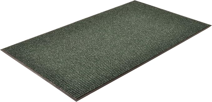 Notrax 109 Brush Step Carpeted Indoor/Outdoor Entrance Mat for Home or Office, 3' X 5', Absorbent Slip Resistant Heavy Duty Entry Mat, Hunter Green, 109S0035GN