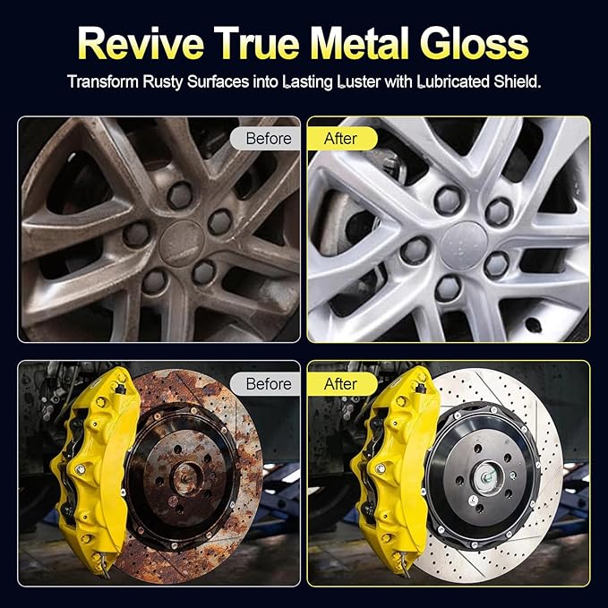 Rust Remover Spray for Metal, Multipurpose Rust Stain Remover, Heavy Duty Metal Cleaner for Vehicles, Tools, Chains, Iron Out Rust Stain Remover