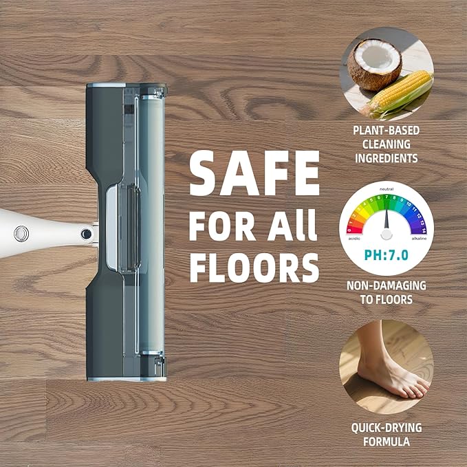 Seaways Robot Mop Cleaning Solution,100X Concentrated Floor Cleaner compatible with All Robot Vacuum and Mop,Plant-Based, Pet-Safe Formula for Hardwood,Tile, Laminate,Vinyl,16.9 Fl Oz(Pack of 4)