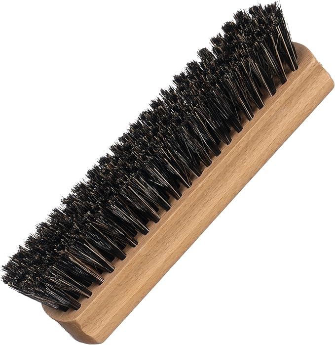 Konex Handcrafted Wooden Shoe Brush with Polished Finish - Shoe Cleaning Brush with Mix Horsehair and Tampico Bristles - Premium Shoe Brushes for Cleaning by Konex