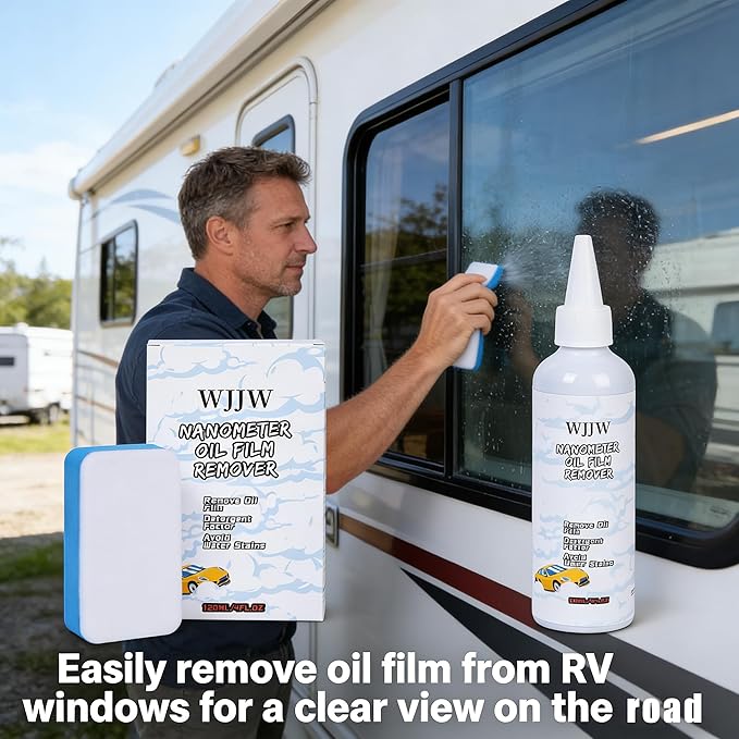 Car Glass Cleaner & Oil Film Remover – Nano Rare Earth Formula Effectively Removes Water Stains, Wax, Hard Water, Coatings & Grime – Restore Factory Clarity for Windshield, Windows & Shower Doors
