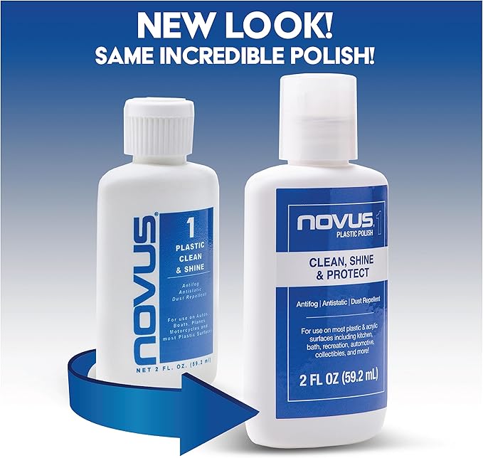 NOVUS 7020 | Plastic Clean & Shine #1 | 8 Ounce Bottle